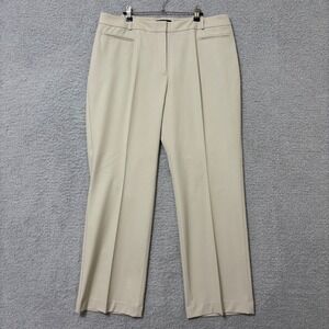 Plus Size 18W Cream Straight Leg Dress Pants Career NWT Talbots Heritage